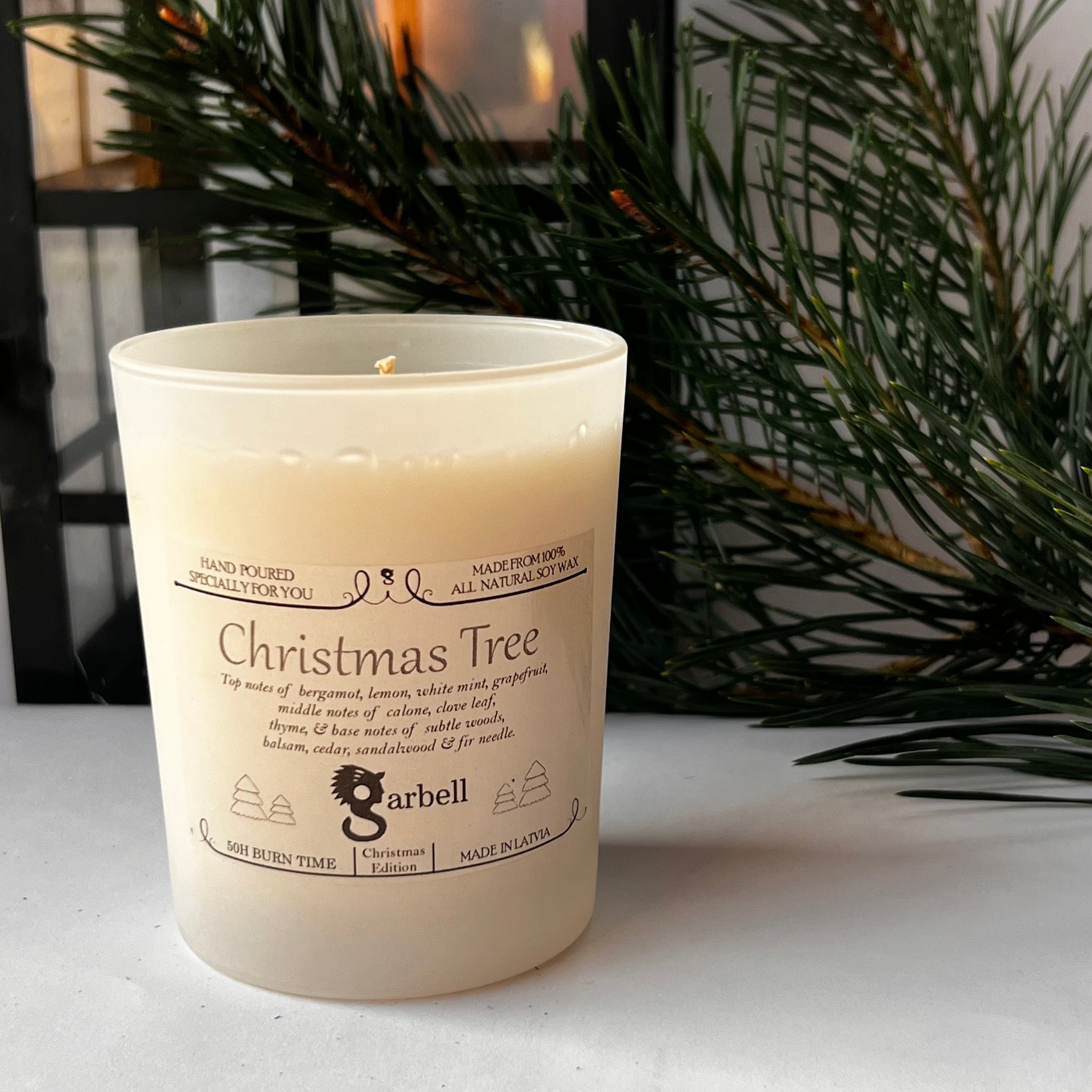 Christmas tree natural soy wax candle