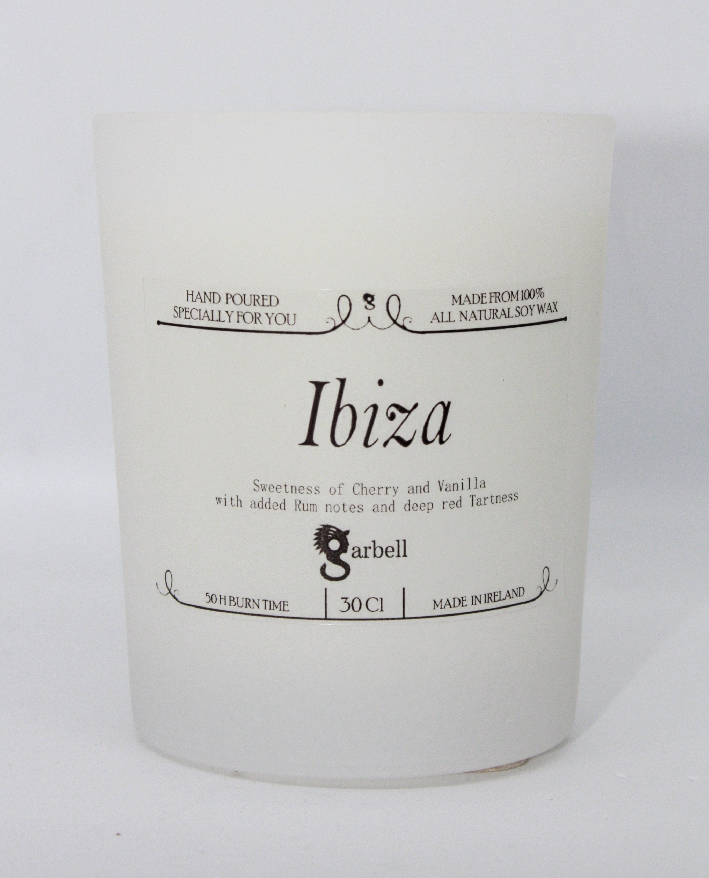 Ibiza salas sojas vaska svece | vaniļas un ķiršu aromāts