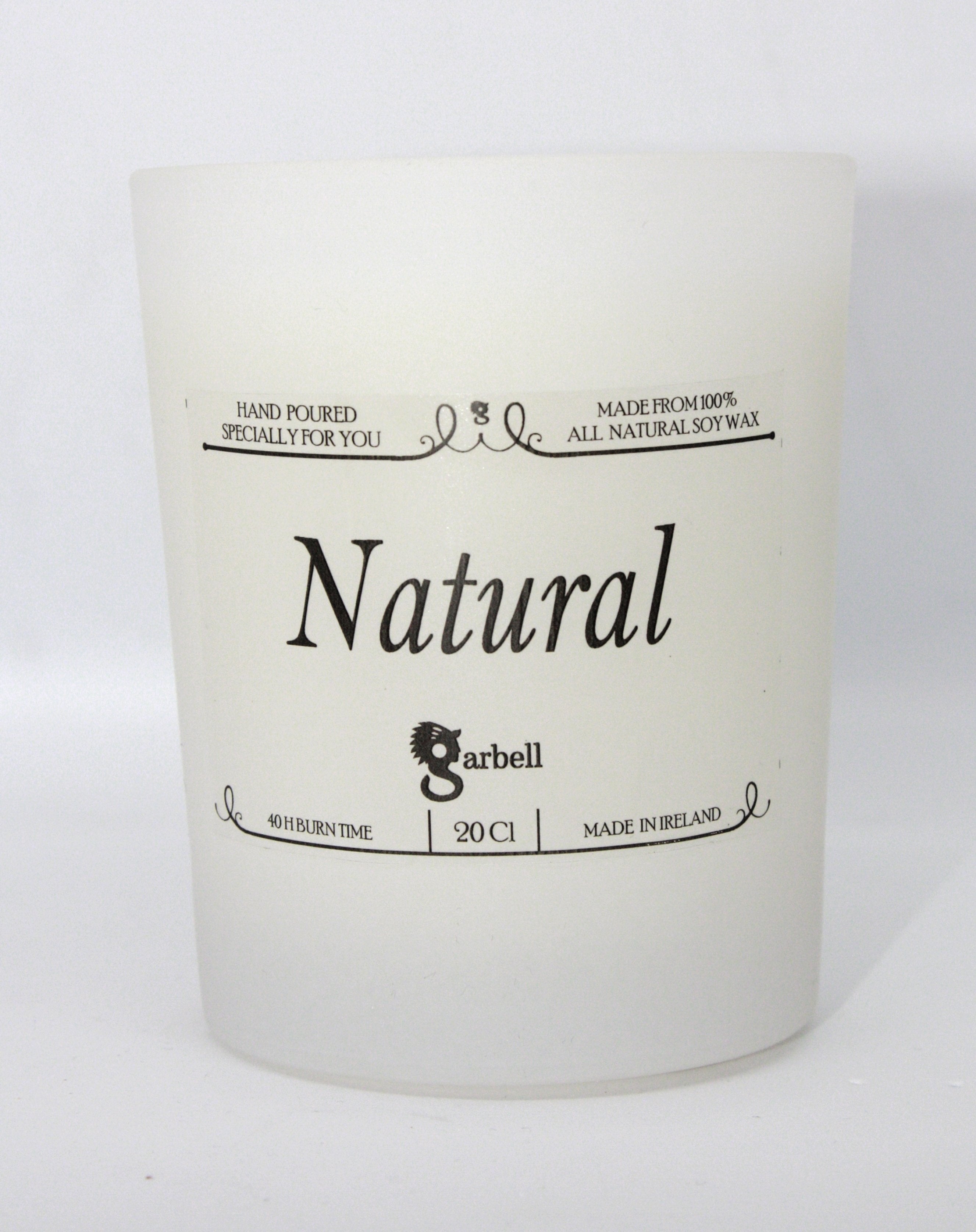 Garbell Candle Store Soy Wax Candle Natural/No Scent Candle